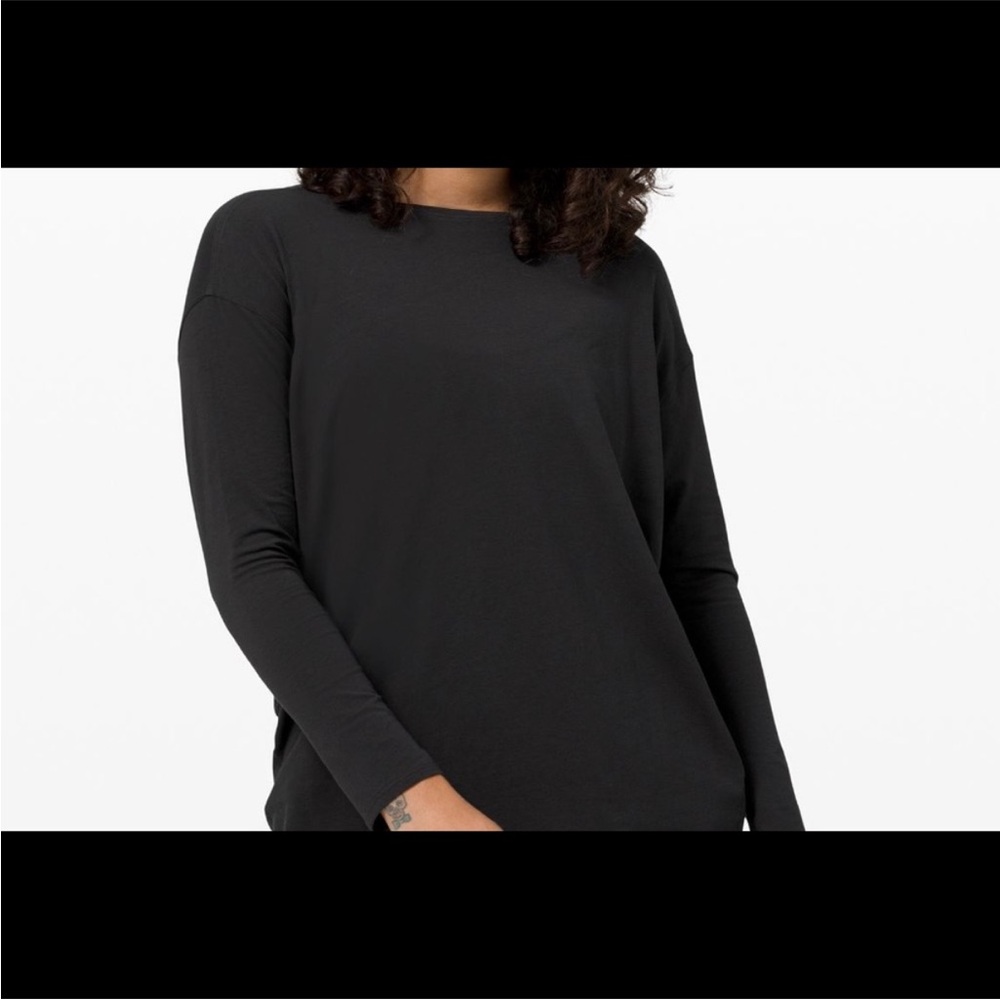 lululemon athletica Back in Action Long Sleeve Top! Black